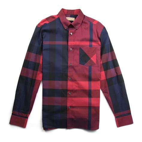 red burberry shirt for men|burberry t shirt long sleeve.